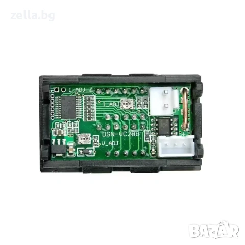 Дигитален волтамперметър за вграждане 0-100V 0-10A, LED дисплей червено-син – за захранващи 10052, снимка 6 - Части и Платки - 54656841