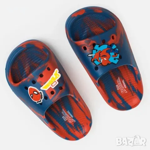Детски джапанки slides spiderman за момче синьо червено_1260109