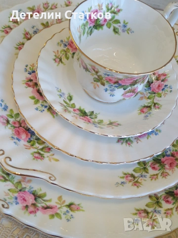 Порцеланов сервиз Royal Albert "Moss Rose", снимка 2 - Сервизи - 55287585