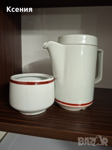 Порцеланов чайник + захарница, снимка 3 - Сервизи - 54086056