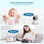 Смарт видео бебефон Kompinac M1 Video Baby Monitor,5-инчов екран с въртяща се Wi-Fi камера, снимка 7