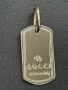 Оригинална сребърна плочка silver GUCCI italy чисто нова 925 сребро медальон , снимка 1