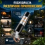 Силен акумулаторен фенер LED къмпинг осветление лампа 300 лумена USB за риболов палатка аварии мощен, снимка 6