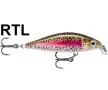 Воблер X-Light Minnow 5 см 4 г Rapala за пъстърва и кефал риболов, снимка 2