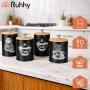 Комплект буркани за съхранение Ruhhy 24578, 4 броя по 1.5л, неръждаема стомана, снимка 3