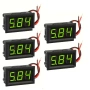 Комплект от 5 броя дигитални волтметра за вграждане DC 5V-120V, зелен LED – за автомобил 10389, снимка 4