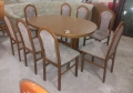Комплект масивна разтегателна маса с 6 стола, снимка 3