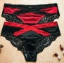 XL Червена и черна сатенена бикина , снимка 6