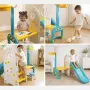 Детски мултифункционален парк за игра 4 в 1 с пързалка Mercado Trade, Цветен, снимка 3