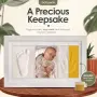 Нов комплект Подарък за новородено и кръщене, отпечатък с рамка и златна боя, снимка 2