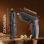 Компактен мини винтоверт с USB зареждане и кръстат накрайник 4940, снимка 7