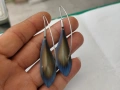 Сребърни обеци с титаний, снимка 4