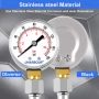 Манометър за вода 0–11 Bar 0–160psi Двойна скала Долен монтаж 3/4 до 1/2 BSP Гумена защита  НОВО, снимка 2