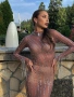 Дълга официална рокля с камъни, снимка 4