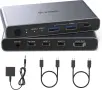 Suidek USB C KVM превключвател за 1 монитор и 2 компютъра, нов, снимка 1