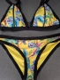 Флорален бански с черни кантове, снимка 3