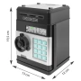 Касичка сейф Moneybox 23545 – с ПИН код, черен цвят, снимка 2