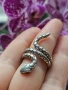 Винтидж сребърен пръстен Змия, снимка 1