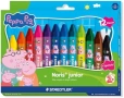 Нови Детски пастели 12 цвята Peppa Pig STAEDTLER Jumbo за оцветяване деца рисуване, снимка 1