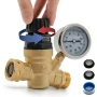 Регулатор на налягането на водата 3/4" с манометър – Редуктор до 160 PSI за напояване хидрофор 10367, снимка 7