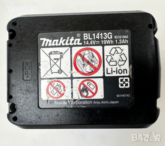 Makita BL1413G - Акумулаторна литиево-йонна батерия 14.4V 1.3Ah, снимка 3 - Други инструменти - 54372429