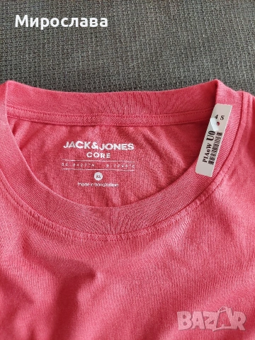 Нова мъжка тениска Jack&Jones XL червена, снимка 2 - Тениски - 55130846