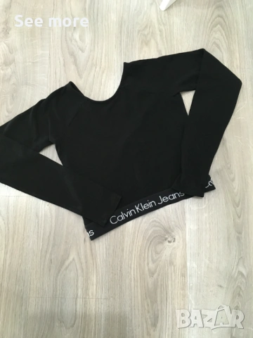 Calvin Klein дамски топ Лого, снимка 5 - Блузи с дълъг ръкав и пуловери - 54241780