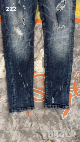 Мъжки дънки Dsquared2 ICON Milano Italy – размер 50, slim fit, distressed style, снимка 6 - Дънки - 54798851