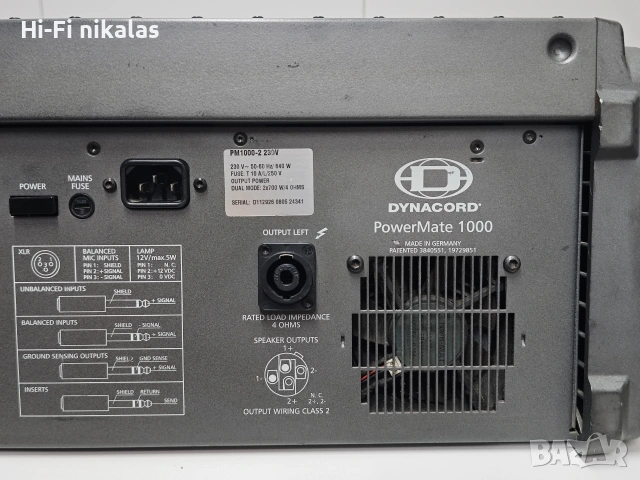 професионален активен мишпулт стъпало усилвател активен миксер DYNACORD PowerMate PM 1000-2, снимка 10 - Ресийвъри, усилватели, смесителни пултове - 55045222