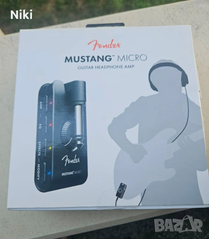 Fender Mustang Micro китарен усилвател + подарък каподастър, снимка 3 - Ресийвъри, усилватели, смесителни пултове - 54986090