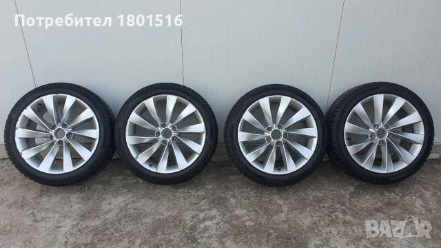 VW Interlagos джанти 18 с нови зимни гуми, снимка 2 - Гуми и джанти - 54875538