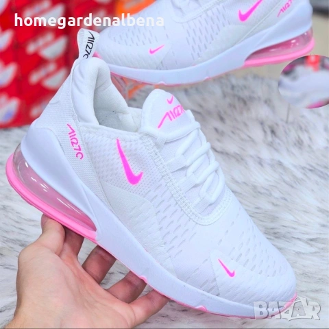 Nike Air Max 270 – Дамски маратонки бяло/розово | Размери 36–40, снимка 3 - Маратонки - 54314223