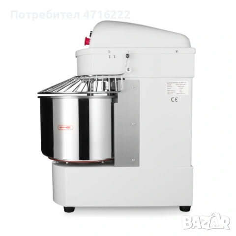 Професионална тестомесачка – 30 литра, 1,5 kW, с две скорости и капацитет до 18 кг тесто, снимка 2 - Обзавеждане на кухня - 54119933