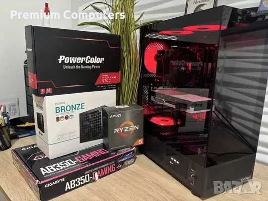 Геймърски компютър Ryzen 5600/RX5700/16 Ram/256 ssd/500GB hdd/500W