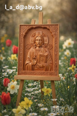 Икона на Св. Богородица - авторска дърворезба, снимка 8 - Икони - 53207368
