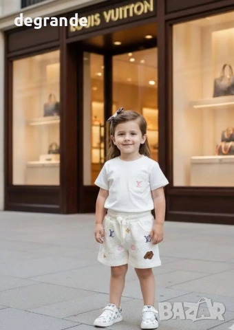 🧁Комплект за момиче с къси панталони 🧸Louis Vuitton🧸2 3 5 6 8 10г.