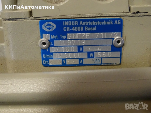 мотор редуктор INDUR A-40 Gear Motor 0.55kW I=20, снимка 7 - Резервни части за машини - 54580271