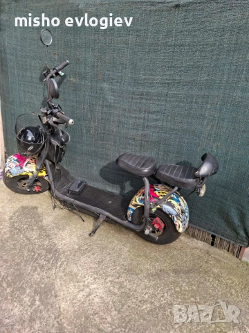 Електрически скутер BIG CITY HARLEY X7 ULTRA 1500W 60V 13Ah с LED фарове зарядно, каска и жилетка 50