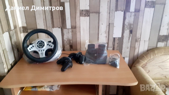 Gembird волан с педали и джойстици, снимка 5 - Джойстици и геймпадове - 54313816