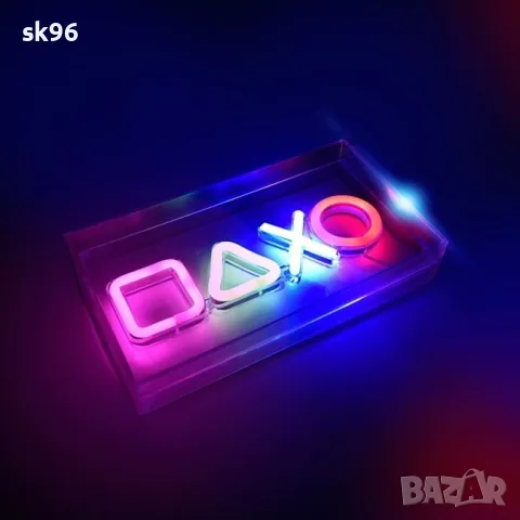 Неонова LED лампа Playstation, 29.8 см, снимка 2 - Лед осветление - 55512177