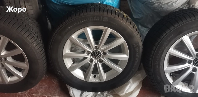 Джанти със зимни гуми в отлично състояние за Фолксваген / VW 16"с гуми Continental, снимка 4 - Гуми и джанти - 50507052