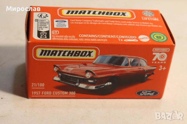 1:64?? МАТCHBOX FORD CUSTOM 300 КОЛИЧКА МОДЕЛ, снимка 3 - Колекции - 54596047
