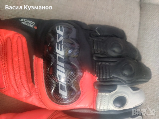 Ръкавици Dainese Carbon 4 Long Leather Gloves, снимка 5 - Аксесоари и консумативи - 54387193