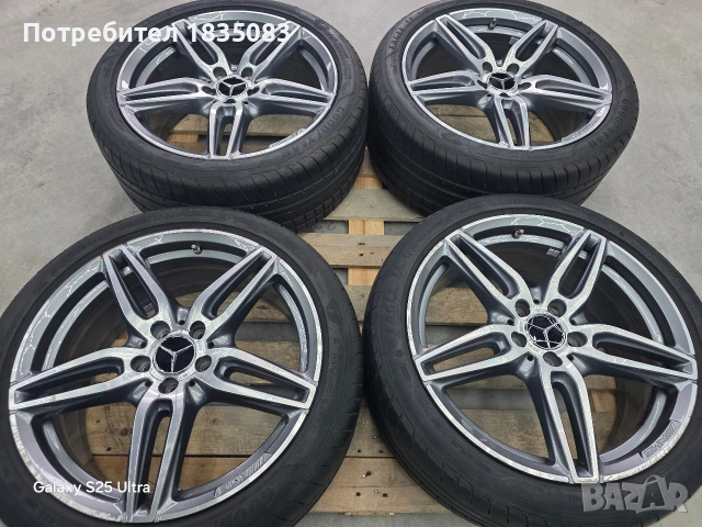 Лети джанти 19ки 5х112 Mercedes AMG + летни гуми GoodYear, снимка 3 - Гуми и джанти - 54528553