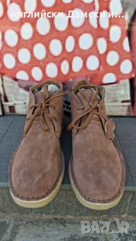 Английски Мъжки Кларкови Обувки Естествен велур , снимка 8 - Ежедневни обувки - 54125257