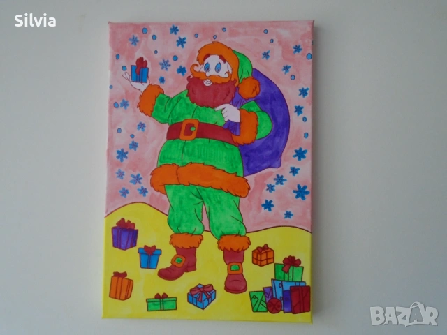 TРИ КАРТИНИ НА ДЯДО КОЛЕДА, снимка 2 - Картини - 53663441
