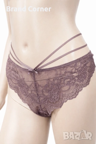 Hunkemöller дантелено долнище размер L в пепеляво лилав цвят, снимка 2 - Бельо - 54539112