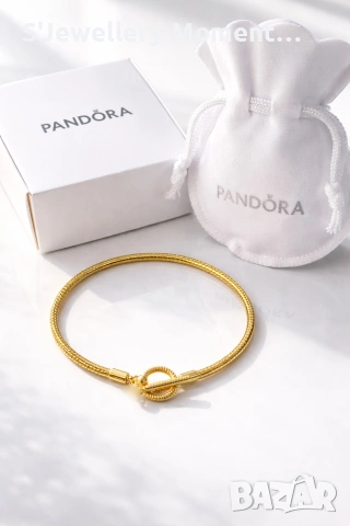 Гривна Пандора Златен цвят - PANDORA Rose Gold O Clasp., снимка 2 - Гривни - 55143312
