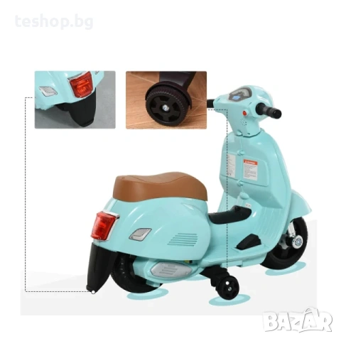 Детски електрически мотоциклет Homcom, модел Vespa, 18-36 месеца, снимка 3 - Детски велосипеди, триколки и коли - 54656889