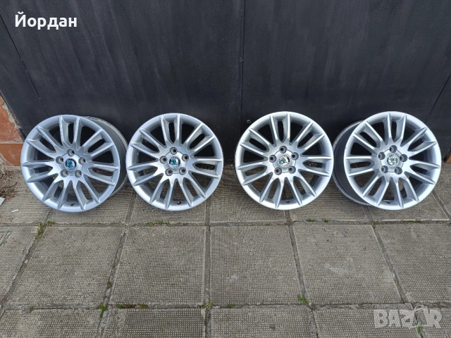 ОРИГИНАЛНИ джанти 17 ' цола 5x112 7J Skoda Octavia / Шкода Октавия АУДИ VW Seat, снимка 5 - Гуми и джанти - 54527300